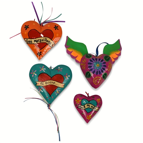 Mexican Folk Art Hearts