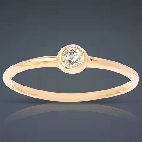 10K Diamond Solitaire Ring