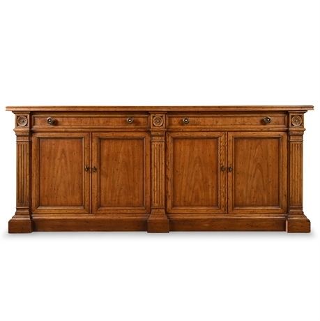 Heritage Grand Tour Breakfront Sideboard — Solid Wood, 76" Wide
