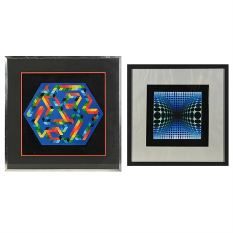 Victor Vasarely Multi-Color Abstracts