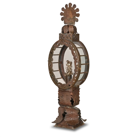 Baroque Mexican Tin Lantern/Lamp