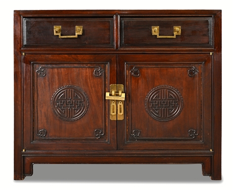 George Zee Rosewood Cabinet c.1971 – Brass Lock, Dovetail Drawers, Hong Kong