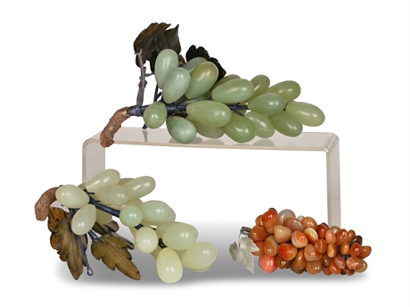 Carved Stone Grape Clusters
