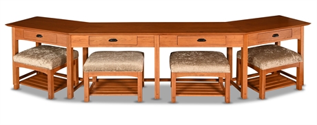 Flexsteel Conversation Sofa Table & Benches
