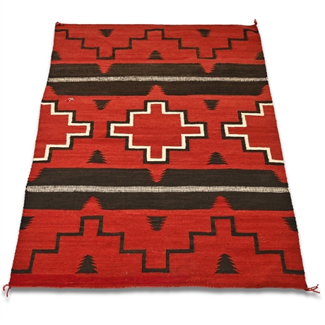 1950s Not Regional Design Navajo Rug