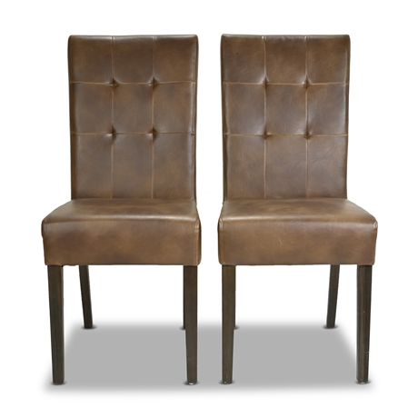Pair Contemporary Slipper Chairs