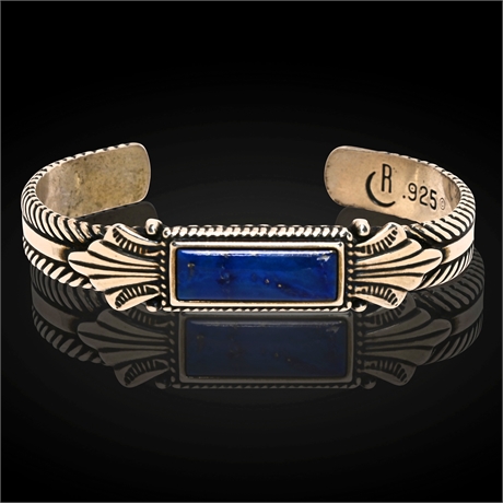 Sterling & Lapis Cuff