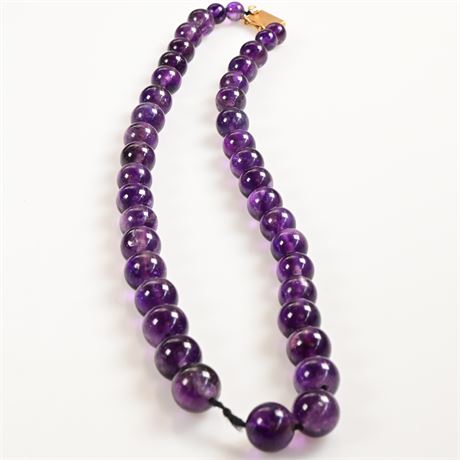 AS IS Amethyst Bead Necklace