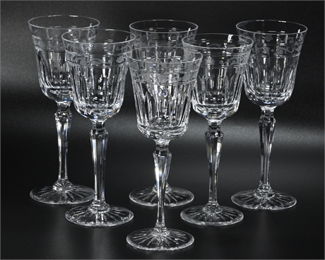 8" Wedgwood Monarca Crystal Wine Glasses