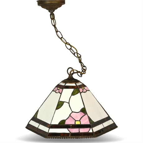 Vintage Stained Glass Fixture