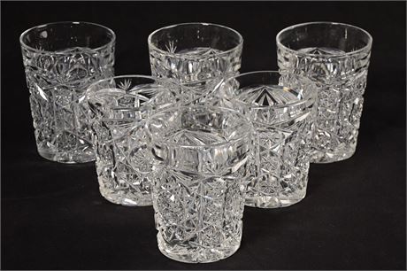 American Brilliant Cut Glass Rocks Glasses