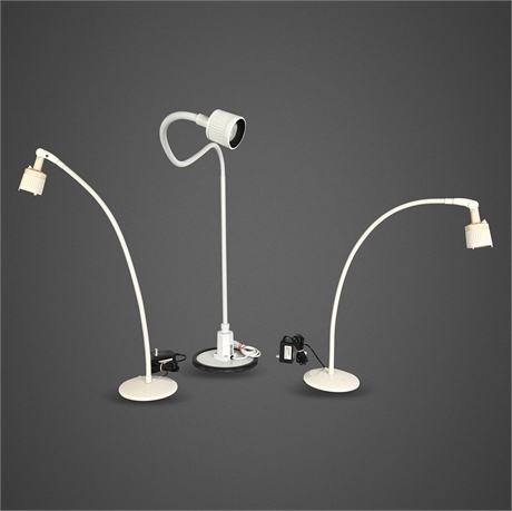 Dazor Mfg. Gooseneck Task Lamps, Set of Three with Adjustable Necks