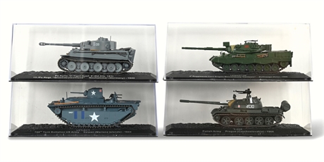 (4) 1:72 Scale Military Tanks