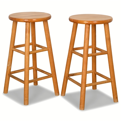 Pair of Wooden Stools