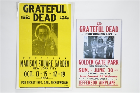 Pair Grateful Dead Advertising Posters