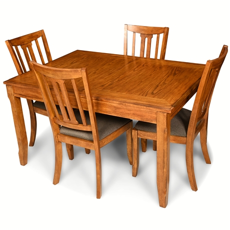 Oak Extension Dining Set by Ashley Furniture