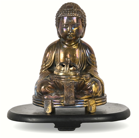 Vintage Brass Buddha Incense Burner