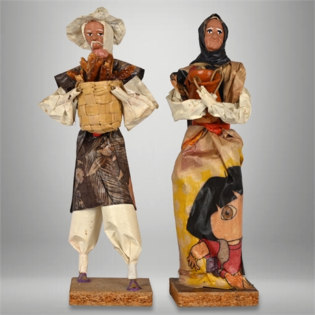 Mexican Folk Art Paper Mache Figures