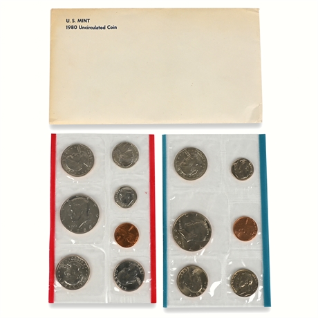 U.S. Mint 1980 Uncirculated Coin Set