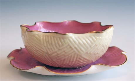 Ott & Brewer Delicate Porcelain Bowl and Saucer