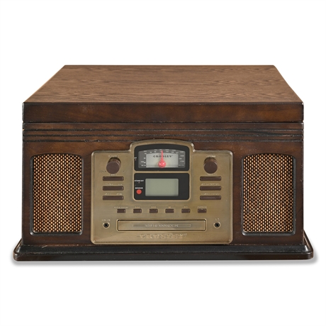 Crosley CR2405C Director 3-Speed Turntable, AM/FM Radio & CD Recorder
