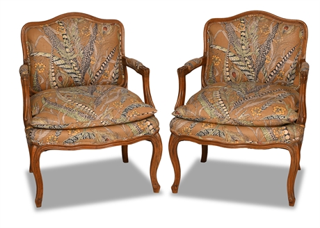 Pair Louis XV Style Armchairs