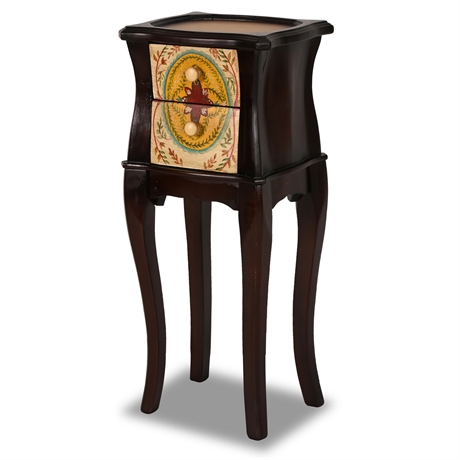 Petite Painted Bombe Side Table
