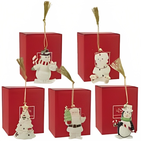 Lenox "Very Merry" Ornaments Set of 5