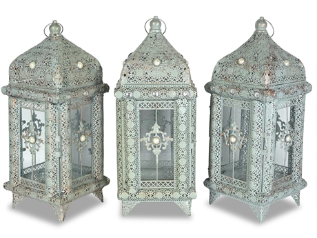 Set of 3 Pierced Lanterns