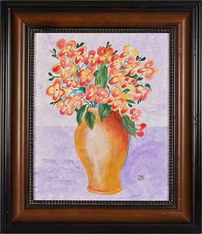 Original Poel Floral Arrangement Painting