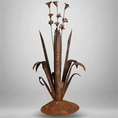 53" Metal Yucca Yard Sculpture