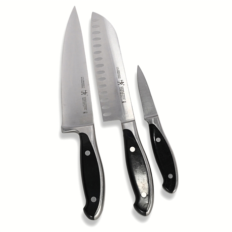 Henckels Forged Synergy Knife Set — 8″, 7″ Santoku, 3″ Parer