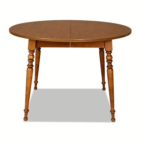 Ethan Allen Maple Round Extension Dining Table with Leaf, Model 6024P