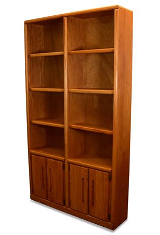 Tall Oak Cabinet Bookshelf
