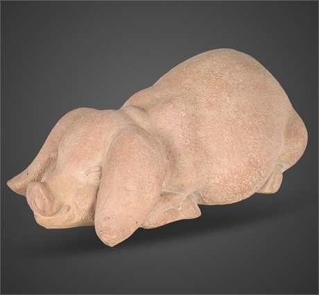 A. Danel 1990 Austin Productions Sleeping Pig Sculpture – 20"
