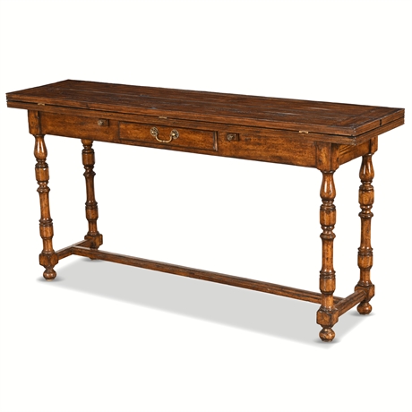 Jonathan Charles Accents Walnut Hunt Table