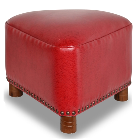 18" Nailhead Ottoman