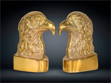 Brass Eagle Bookends