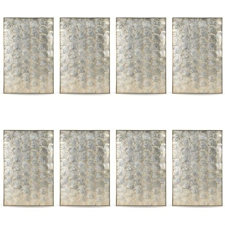 Capiz Shell & Brass Placemats by Tesoro’s Philippines – Set of 8