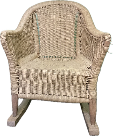 Vintage Child's Wicker Rocking Chair