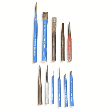 10-Piece Punch & Chisel Set – Mixed Brands