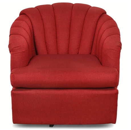 Elaine Channel Back Swivel Glider Chair