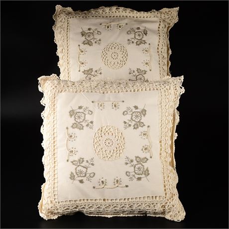 Italian Lace and Embroidery Pillows