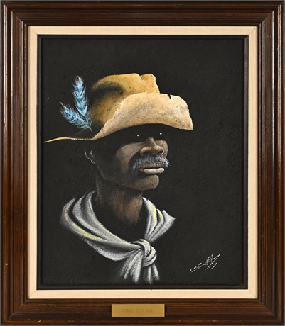 Bob Snead – Darker Than Blue, Heavily Textured Oil Portrait