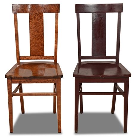 Pair Antique Heywood Wakefield Chairs