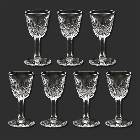 Waterford Lismore Crystal Cordial Glasses 3.5" - Set of 7