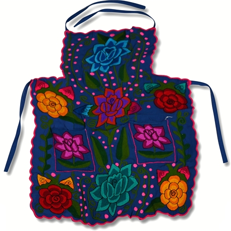 Vibrant Embroidered Apron