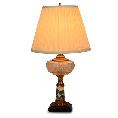 Antique Electrified Oil Lamp