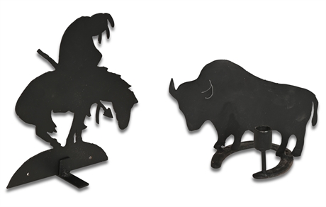 'End of the Trail' and Buffalo Metal Art
