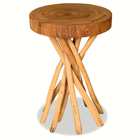 Indonesian Teak Root Accent Table — Organic Natural Form
